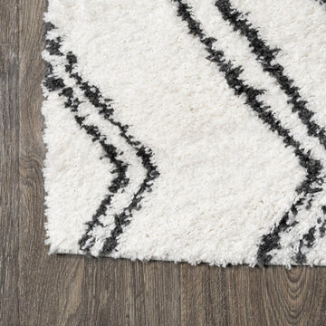 Deia Moroccan Style Diamond Shag Area Rug
